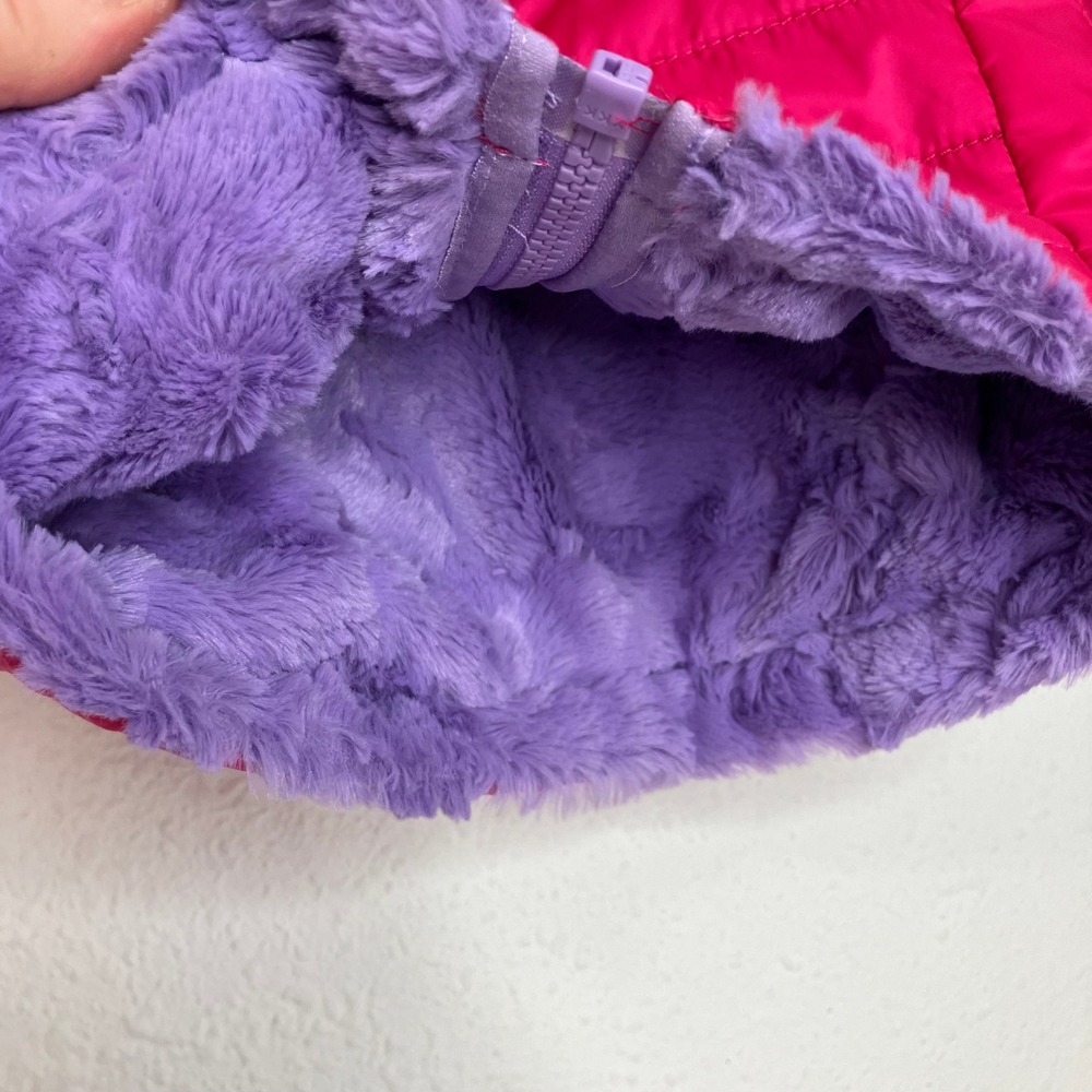 The North Face Mossbud Swirl Reversible Puffer Jacket Pink Purple Hood 3-6 month - Picture 8 of 10
